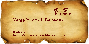 Vagyóczki Benedek névjegykártya