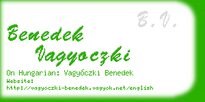 benedek vagyoczki business card